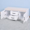 VYNXARIA Elegant Wooden Entryway Shoe Cabinet with Cushioned Bench and Storage - 2 of 4