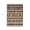 Chocolate And Gray Southwestern Washable Indoor Outdoor Area Rug - 3 of 4