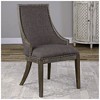 Uttermost Aidrian Charcoal Gray Fabric Accent Chair - 3 of 4