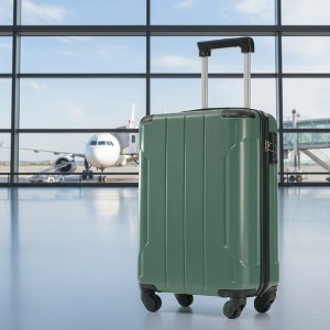 FONTOI 20 Inch Checked Luggage Expandable Hardshell Luggage Lightweight Durable Travel Large Suitcase with Wheels, Green 13.6"* 8.3"*21.5" - 1 of 4