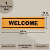 Juvale Natural Coco Large Welcome Mat for Entry Way, Long Coir Outdoor Rug, Nonslip, 17 x 60 In - 3 of 4