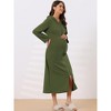 cheibear Women's Zip Up Sweatshirt Robe Hooded Long House Coat Bathrobe Fall Winter - 2 of 4