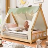 Polibi Kids Tent House Bed with Lights and Skylight - 2 of 4
