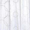 Carnation Home Fashions "Ava" Fabric Shower Curtain - White 70x72" - 3 of 3