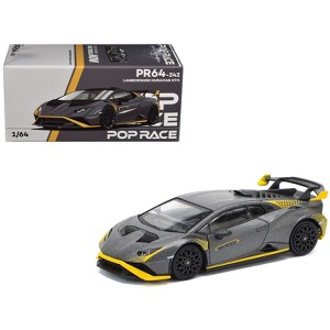 Lamborghini Huracan STO Matt Gray Metallic with Yellow Accents 1