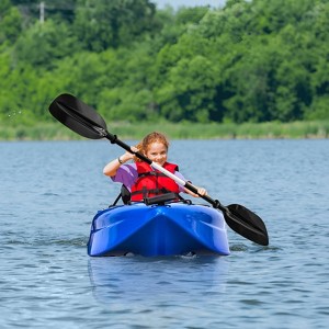 Fishing Kayaks, 12.4FT Sit on Top Kayak for 2 Person Adults with Paddle,Comfortable Seat, Capacity of 661LBS, Hard Shell  Ocean Kayak Boat - 1 of 4