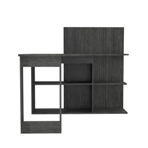 GlasFlength Desks 4-Shelf L-Shaped Computer Desk Home Office Desk Simple Design for Living and Work Spaces, Gray, 51.7"*47.2"*43.3" - 1 of 4