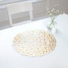 Anna-Kaci 4-Piece Round Floral Cutout Placemat with Embroidered Petal Details - 3 of 4