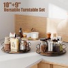 LunaLulinlk 2 Pack Wooden Lazy Susan Turntable Storage, 9inch+10inch, Dining Table, Storage Room, Countertop, Cabinet, Kitchen Organization - 2 of 4