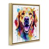 Stupell Industries Happy Dog Paint Drip Floating Frame Canvas Art - 2 of 4