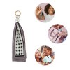 Unique Bargains Pearl Scarf Plaid Print Handbag Charm 1 Pc - 3 of 4