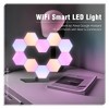 Yescom APP Control WiFi Hexagon LED Light Kit 21 Blocks & Base w/Alexa Google Wall Game Room Decor Gift - 2 of 4