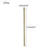 Unique Bargains Smooth Large Cocktail Coffee Juice Reusable Metal Straws 4 Pcs - 2 of 4