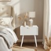 Karl Home 1-Drawer White MDF 19.29in. W Nightstands - 3 of 4