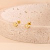 Girls' Round CZ Encrusted Screw Back 14k Gold Earrings - In Season Jewelry - 4 of 4
