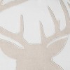 20"x20" Oversize Deer Head Poly Filled Square Throw Pillow Light Beige - Rizzy Home: Farmhouse Style, Indoor Decorative Cushion - 3 of 4