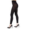 Memoi Merino Wool Solid Knit Footless Sweater Tights Black M-L - 3 of 4