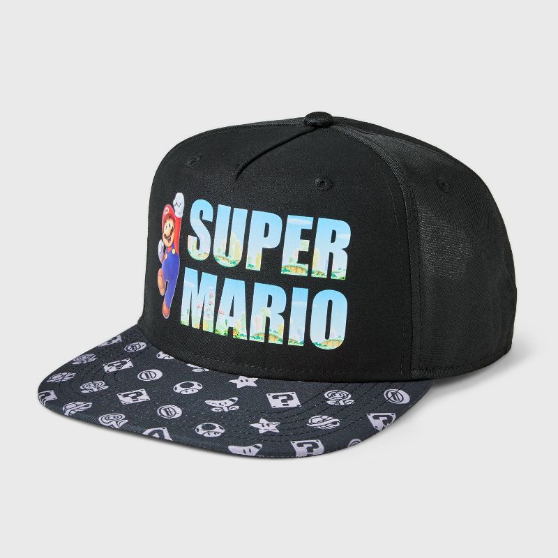 Boys&#39; Super Mario Hat - Black, 1 of 4