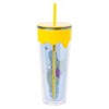 Silver Buffalo Disney Winnie The Pooh Eating Hunny 26-Ounce Carnival Cup With Lid and Straw - 2 of 4