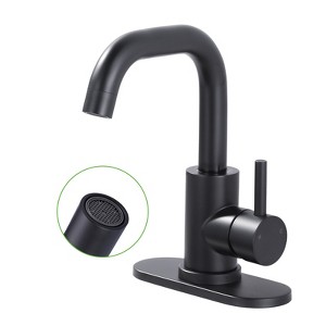 WOWOW Compact Single Handle Bar Kitchen Faucet with Deckplate - 1 of 4