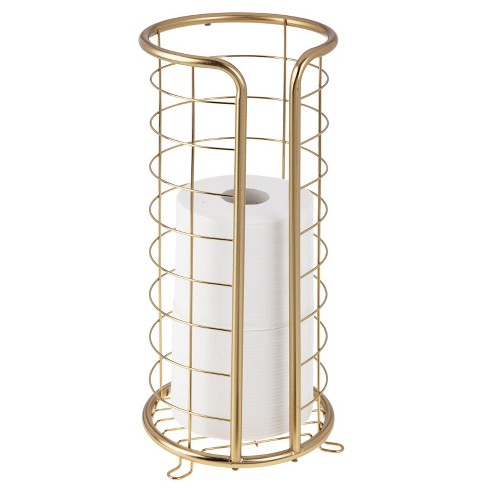 Mdesign Tall Standing Bathroom Shelf Holder Rack - 3 Metal Wire Baskets :  Target