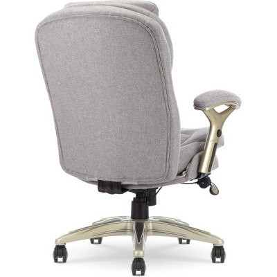 Light Gray Fabric Executive Ergonomic Swivel Chair with Adjustable Arms