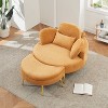KWPZQEB Single Sofa Chair, Accent Sofa Chair with Footrest & Metal Legs, Corduroy Lounge Chair with Removable Tray for Apartment, Living Room - 3 of 4