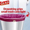 Glad Small Drawstring Trash Bags - Cherry Blossom - 34ct/4 Gallon - image 3 of 4