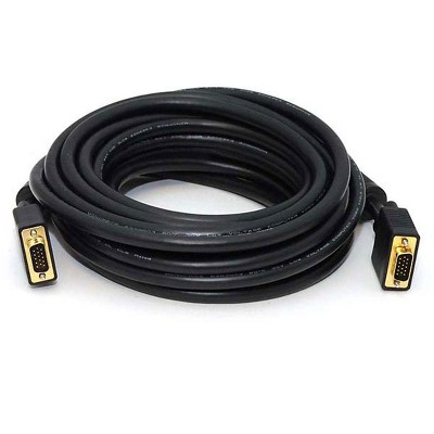 Monoprice Super VGA Cable - 25 Feet - Male to Male With Ferrites For In-Wall Installation | Gold Plated, CL2 Rated