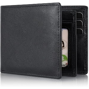 Paaaawaters Mens Wallet Rfid Blocking Leather Wallet for Men Bifold Wallets with 1 ID Window 13 Card Holders - 1 of 4