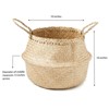 Americanflat Hand Woven Palm and Seagrass Belly Basket Eco Friendly - 4 of 4