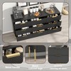 ORRD 9-Drawer White Dresser with Gold Pulls & Metal Feet – Modern Storage Cabinet for Hallway, Entryway & Living Room - 3 of 4