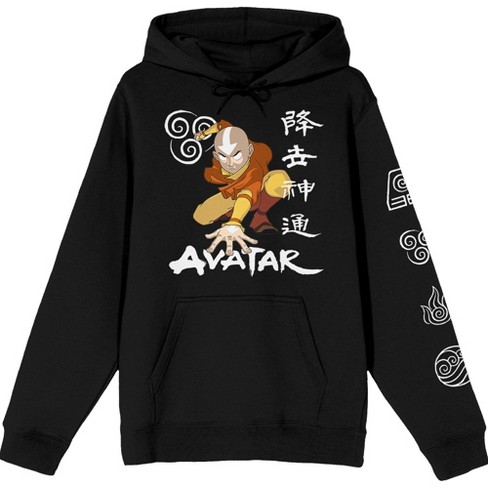 Avatar the Last Airbender Ang Anime Character Black Hoodie M