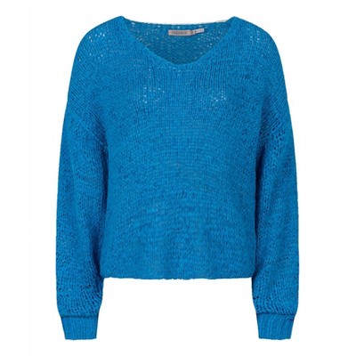 Women's Wo's V-neck Tape Yarn Sweater - ESQUALO