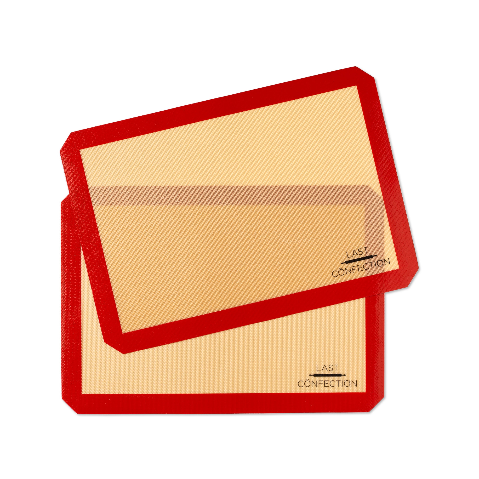 Last Confection Silicone Baking Mats (11-5/8" x 16-1/2"), Set of 2 Half Sheet Professional Non-Stick Food Safe Tray Pan Liners