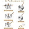 KOCH SYSTEME CS 10 PCS Stainless Steel Coowkare Set , Stainless Steel Pots and Pans Set with Cool-Touch Handles, Cooking Set Induction Compatible - 3 of 4