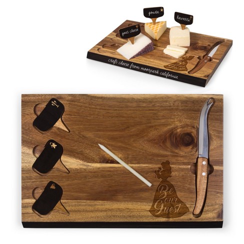 Disney Beauty The Beast Delio Acacia Cheese Board With Tool Set