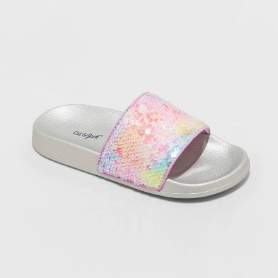 girls slip on sandals