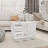 vidaXL Coffee Table White 21.7"x21.7"x16.9" Engineered Wood - 2 of 4