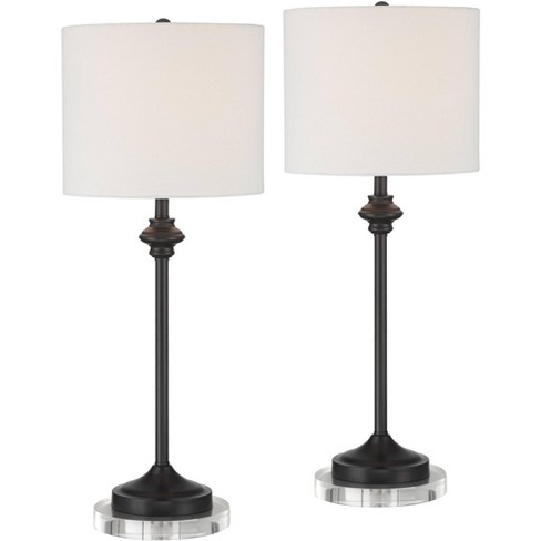 Tall black bedside deals lamps