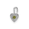 Black Bow Jewelry Aug Synthetic Peridot 14k White Gold Heart Pendant Enhancer, 5mm - 3 of 4