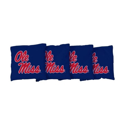 NCAA Ole Miss Rebels Corn-Filled Cornhole Bags Royal Blue - 4pk