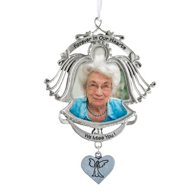 Collections Etc Forever In Our Hearts Angel Memorial Photo Ornament