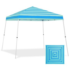 EAGLE PEAK Slant Leg Pop-up Canopy Tent Easy One Person Setup Instant Outdoor Beach Canopy Folding Portable Sports Shelter - 1 of 4