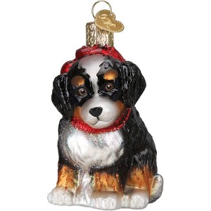 Old World Christmas Glass Blown Ornaments for Tree, Bernedoodle Puppy - 1 of 4