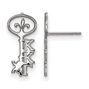 Black Bow Jewelry Sterling Silver Kappa Kappa Gamma Greek Life Stud Earrings - 1 of 3