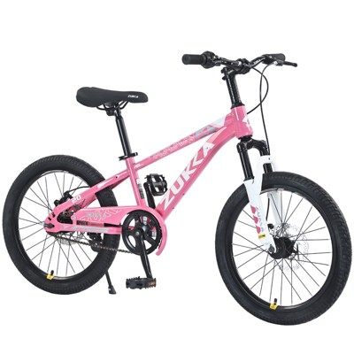 Aukfa 20-Inch Mountain Bike With Steel Frame, Dual Disc Brakes, Adjustable Seat and Handlebars, Suitable For Boys and Girls Aged 7-10