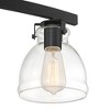 Possini Euro Design Bellis Modern Industrial Wall Light Black Hardwire 22 3/4" 3-Light Fixture Clear Glass Shade for Bedroom Bathroom Vanity Hallway - 3 of 4