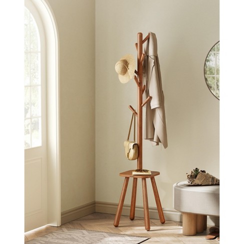 Wooden Coat Rack, Modern coat rack, Free Standing Coat Tree Stand buy With 8 Hooks, Entryway Coat Hanger Stand for Home