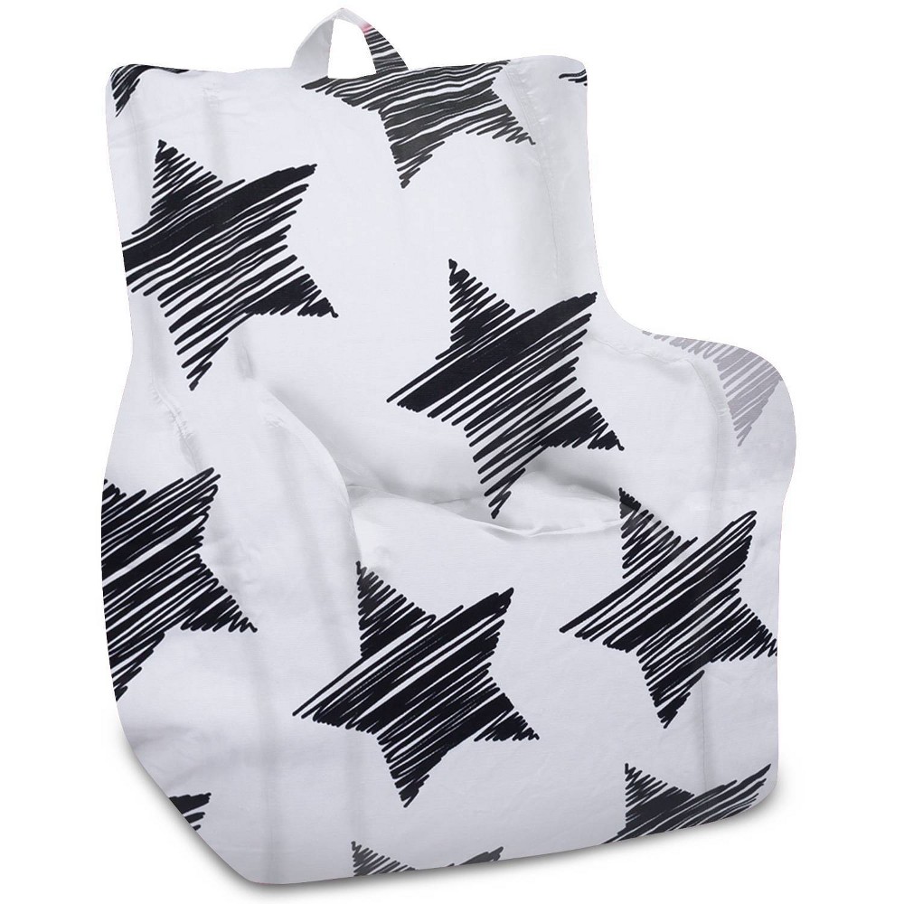 20" Pasadena Canvas Bean Bag Chair Sketchy Stars - Posh Creations: Sensory Friendly, No Assembly Required